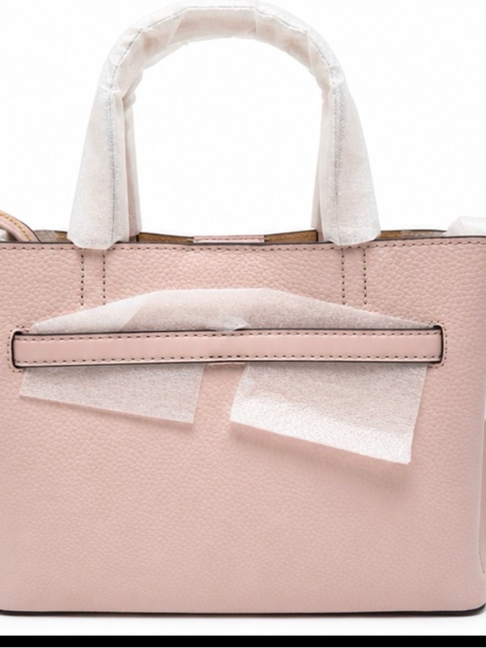 Michael Kors Blush Emilia Pink Pebbled Leather Satchel New Unwrap - Picture 4 of 4
